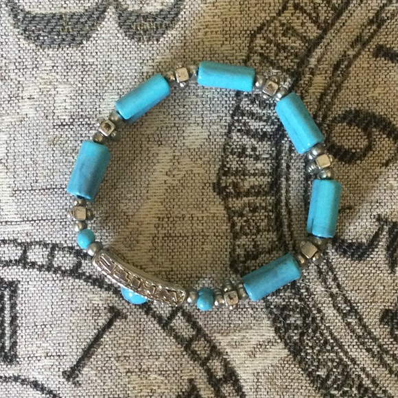 🆕 Anthropologie Turquoise Beaded Bracelet 🦋 - Picture 2 of 5